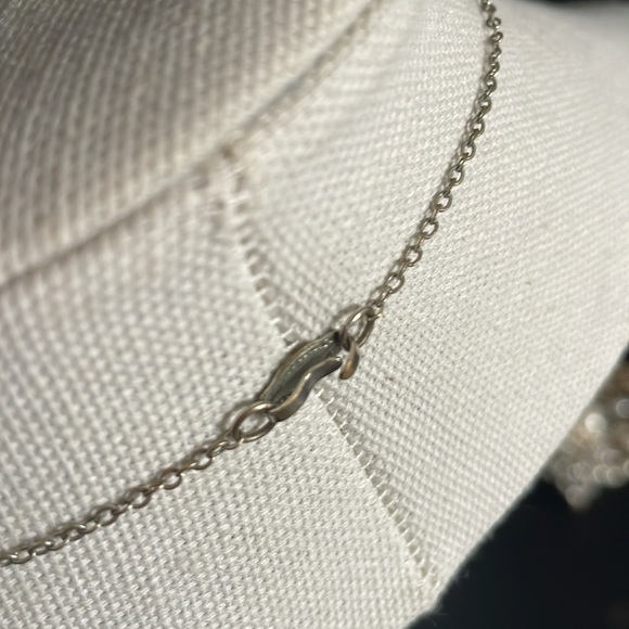 VINTAGE pendant silver tone and crystals - Picture 3 of 4